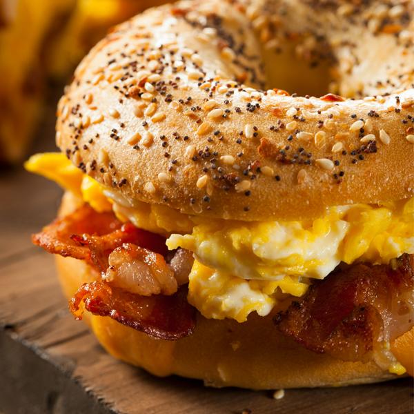 Bagel with Egg & Bacon