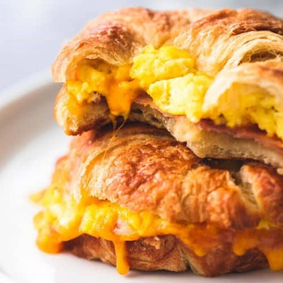 Croissant with egg