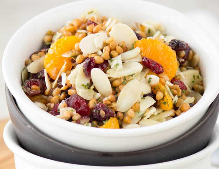 Lentils Mandarins and Almonds