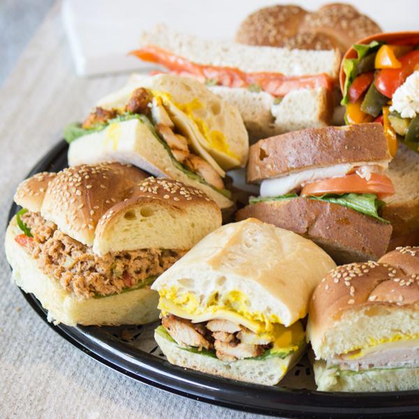 Vegetarian sandwich platter